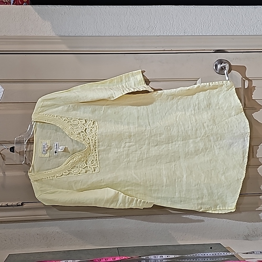 Malvin linen long blouse or mini dress size M